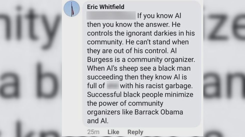 Eric Whitfield referred to a group of African Americans as "ignorant darkies."