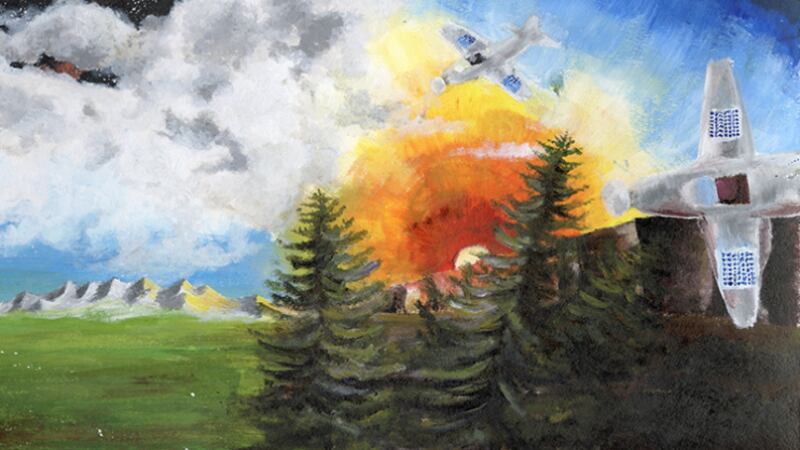 Eva Meyer of Veritas Christian Academy created this first-place winnning entry in the...