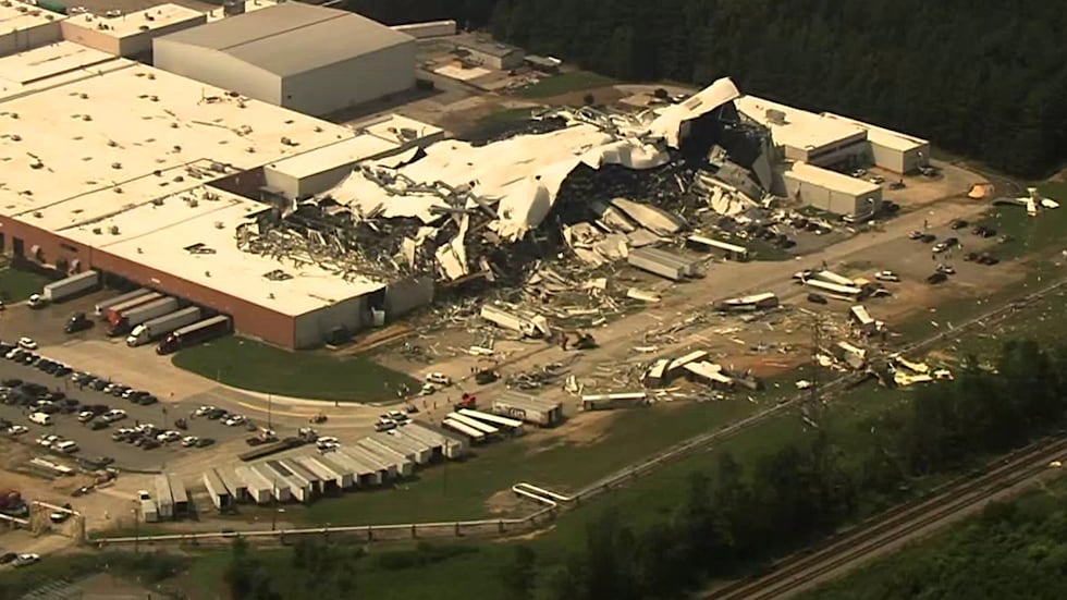 The back of the plant received major damage.