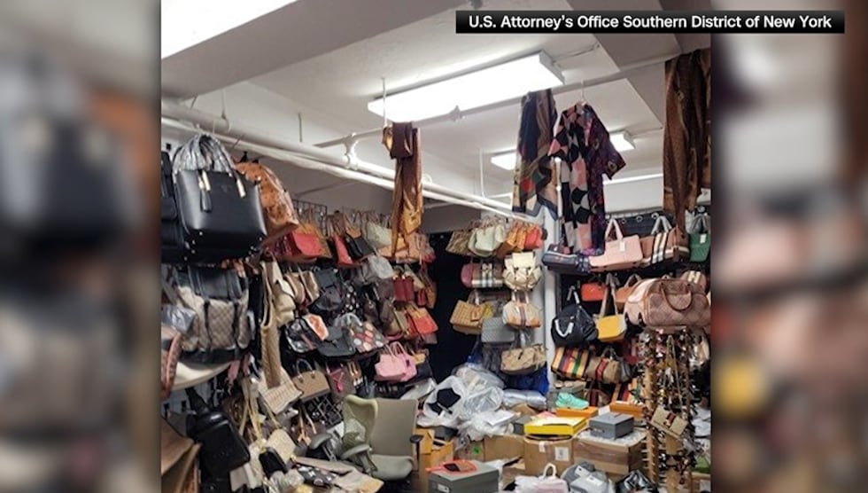 Two people were arrested in the largest counterfeit goods seizure in Manhattan, retailing at...