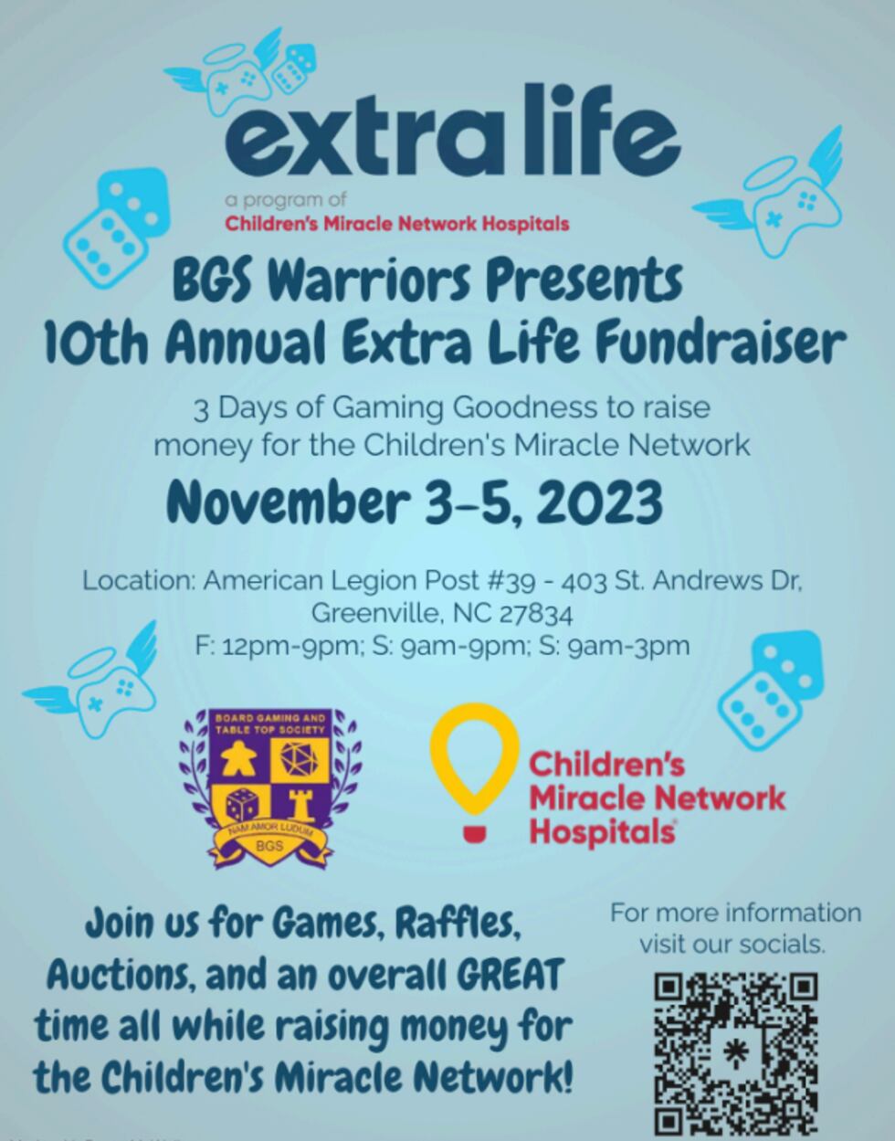 Extra Life gaming fundraiser for the Children's Miracle Network