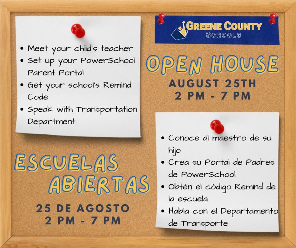 Greene County Schools Open House
