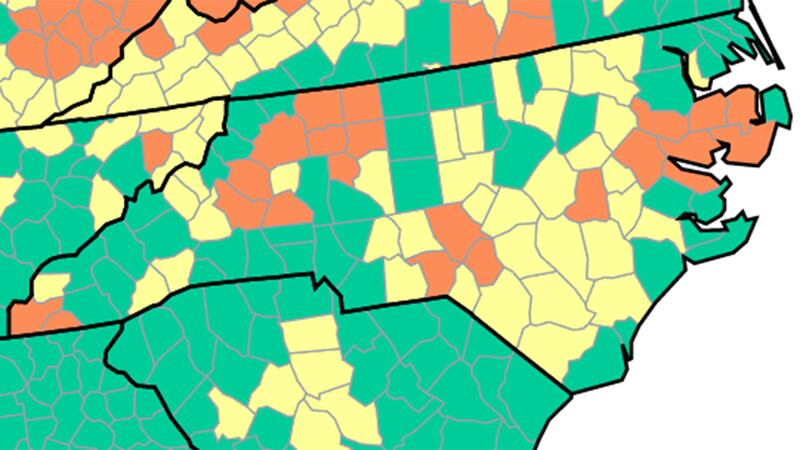 The CDC released this map on Friday.