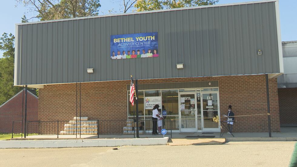Outside the center, which used to be a vacant ABC store.