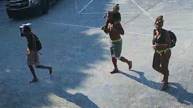 Pine Knoll Shores police released photos Thursday morning of the three people caught on...