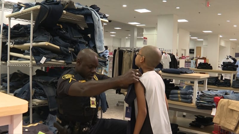 cops take kids from age 5 to 13 on back-to-school shopping sprees