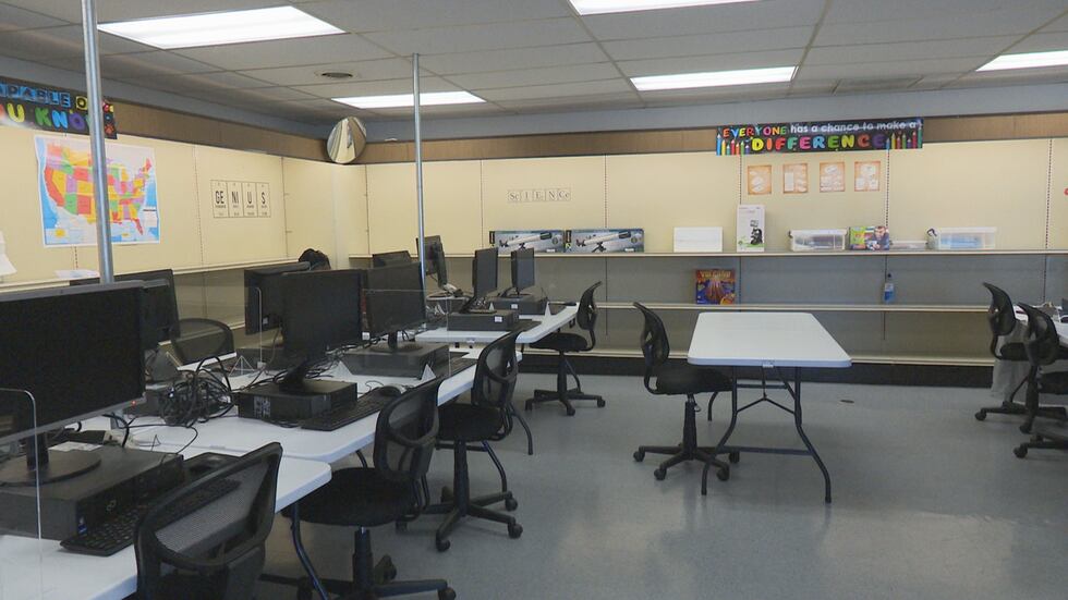 The classroom was named "Suddenlink Technology Classroom," after the company donated 30...